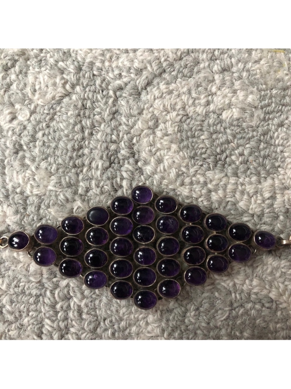 Brand New Amethyst Purple and Sterling Sliver bracelet